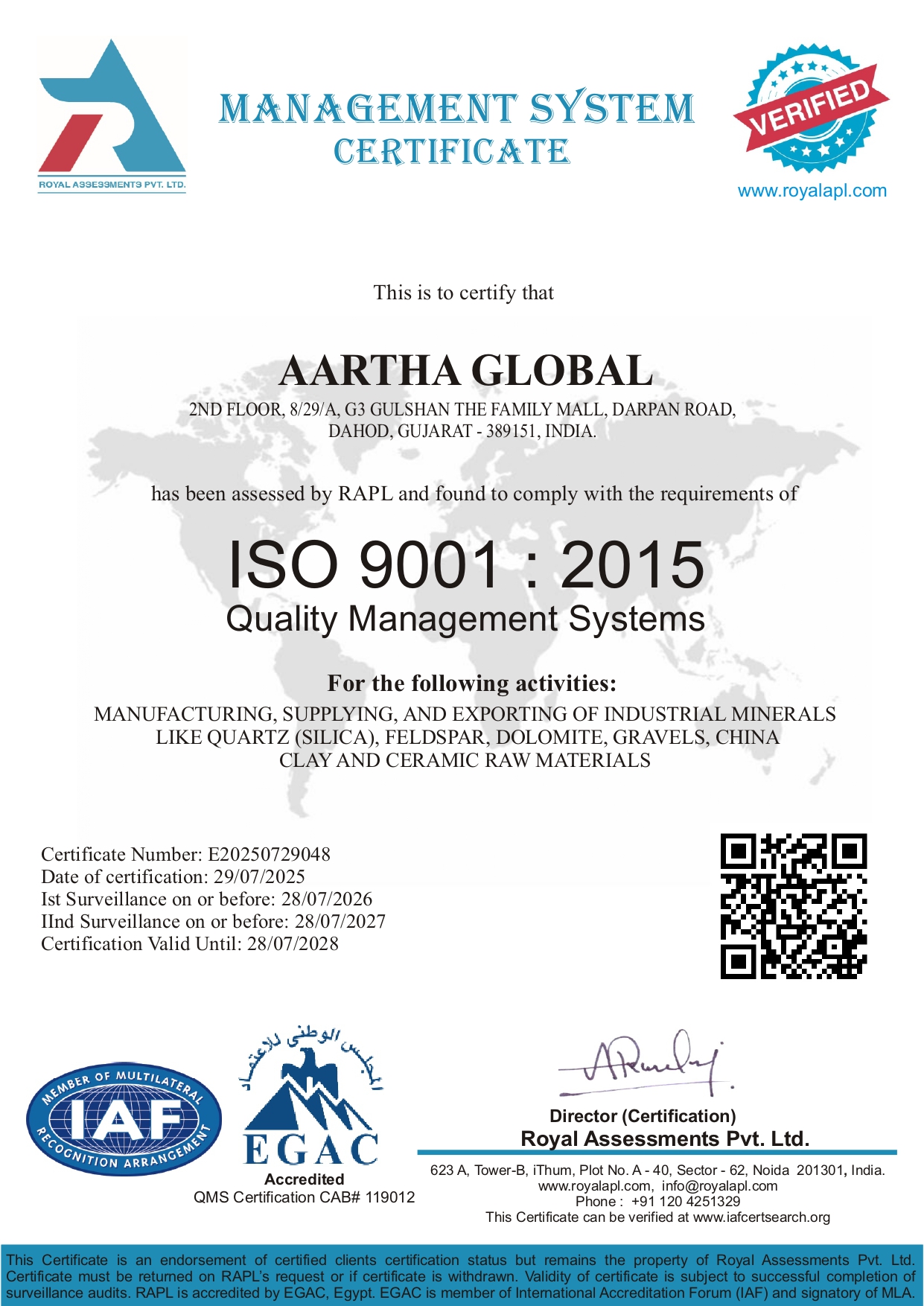 Certificate